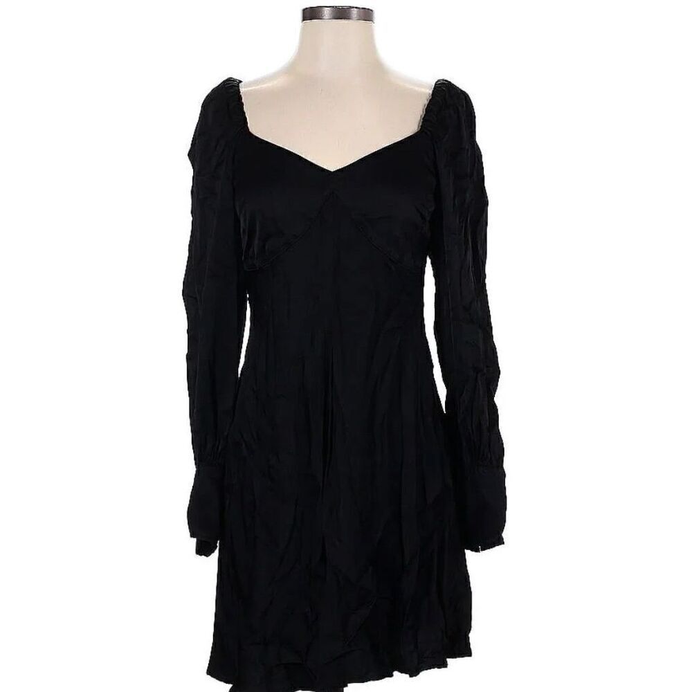 Burning Torch Long Sleeve Mini Dress in Black NWT Size Small